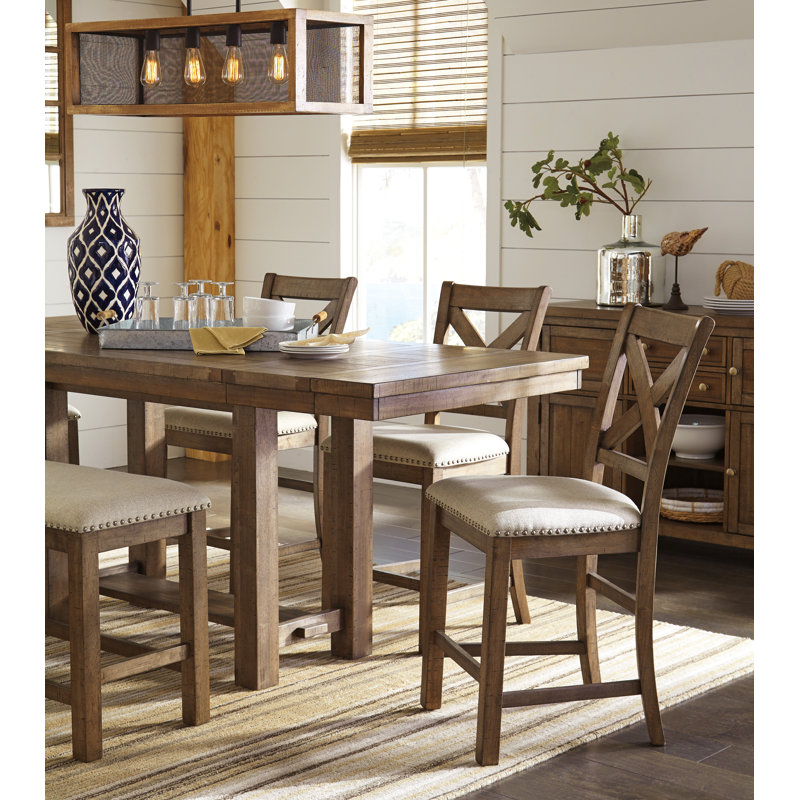 Gracie Oaks Hannalise Extendable Trestle Dining Table & Reviews Wayfair